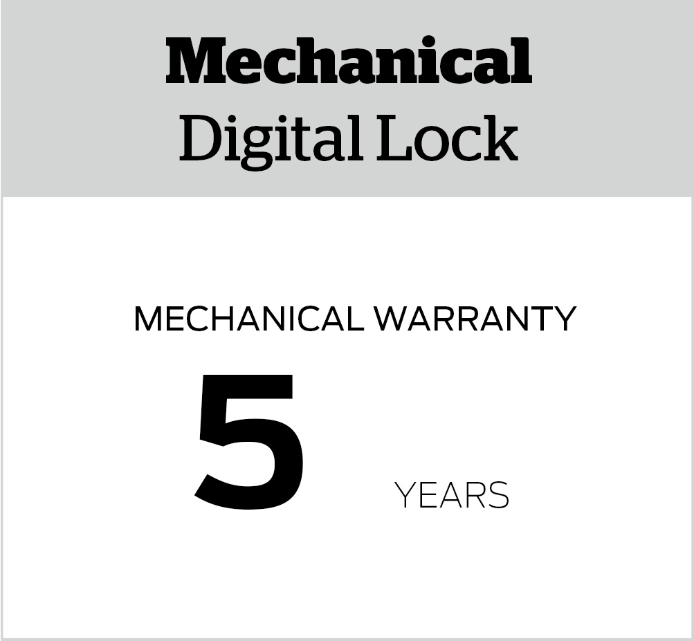 mechanical digital lock warranty